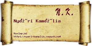 Nyári Kamélia névjegykártya